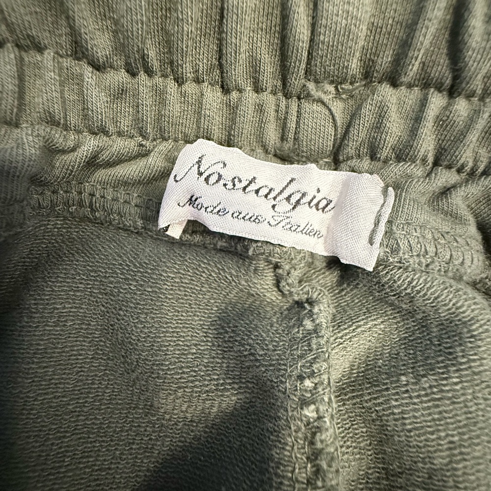 Nostalgia Italian army green joggers zip pockets SZ M - Picture 4 of 10